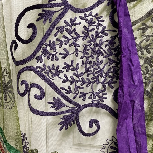 Handmade cotton and silk dupata - Picture 2 of 5